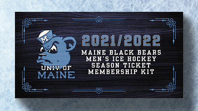 Maine Black Bears | Season Ticket Concept black bears college hockey concept concept art concept design design hockey hockey art hockey design ice hockey maine maine black bears mockup ncaa orono photoshop product design sports sports design