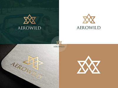 Aerowild modern minimalist luxury logo design brand brand and identity branding creative creative design design flat gold gold and black graphic design graphic design icon illustration logo logo design logodesign modern motion graphics professional vector