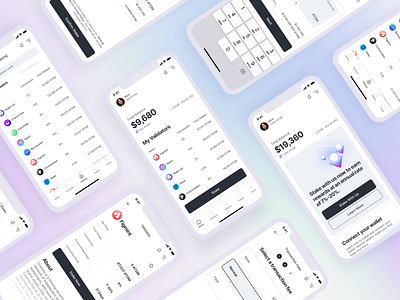 Cosmos Blockchain - ATOM Staking App animation app atom bitcoin blockchain cosmos dailyui design exchange minimal mobile staking token ui ux wallet web design