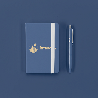 Inthecity - Book & Pen branding design icon illustration logo vector