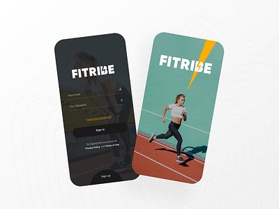 Fitribe Fitness APP app app design branding clean ui design fitness app gym logo minimal mobile mobile app modern ui modern ux sport trend design ui uiux user experience user interface ux