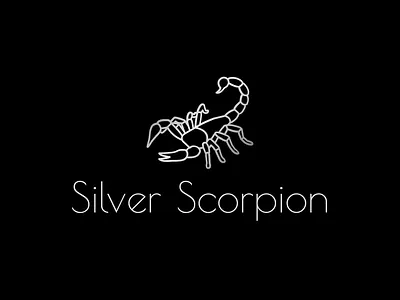 Logo with Silver Scorpion | Turbologo abstract animals bijouterie brand design branding design graphic design illustration jewelry logo logo design minimalist scorpion silver silver scorpion typography ui ux vector