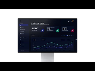 Logistics Management Dashboard (Dark) admin admin logistics courier dailui design logistics admin logistics app logistics web admin logistics web app shipment tracking ui uid ux uxui web web admin web app web dashboard web ui