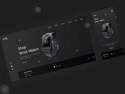 watch shop page 3d app design black e commerce landing page online shop template ui watch watch shop page web design website