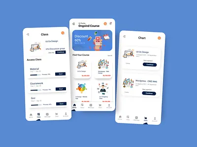 Ux/Ui course app 3d animation app application background blur branding color course education graphic design illustration logo mobile motion graphics typography ui ux webdesign