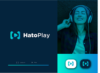 HatoPlay Music Logo Design band logo brand identity branding branding design colorful logo gradient logo graphic design h logo logo logo design logo designer media logo minimalist logo modern logo music logo need music logo piano dj sound logo play button logo play icon visual identity