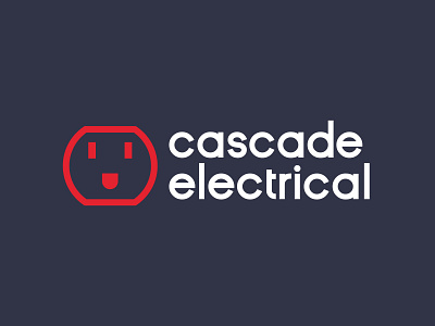 Navy and Red Face Logo For an Electrical Company electric icon electrical brand electrical logo electricity face branding face icon face logo logo logo design navy and red