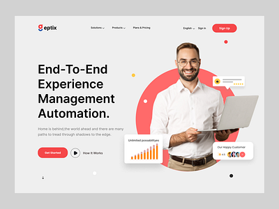 Automation Management Website UI Exploration agency website automation branding webite business website designer landing page madhu mia management website minimal startup business startup company website trendy ui uiux visual designer website design