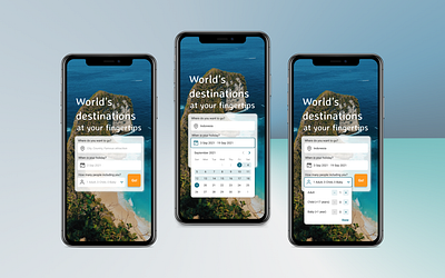 Travel App (Part 1) app design exploration landing page travel ui