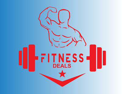 FITNESS DEALS creative logo design excercise fitness flat graphic design gym illustration logo minimal unique logo