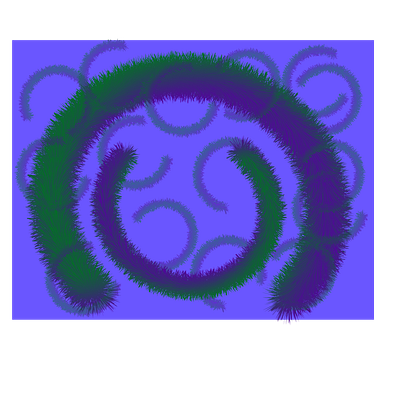 fury animation branding circle design fur graphic design green hairy logo nature purple shadow