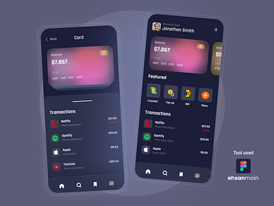 E-Wallet App app illustration clean color creative design inspiration ios ios clean app motion graphics ui uidesign ux wallet app