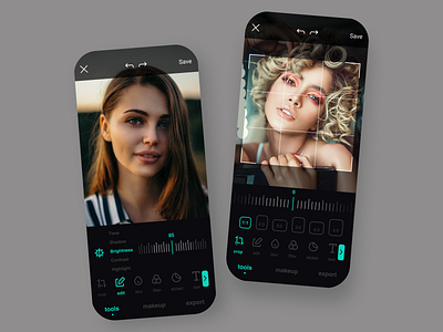 Editing photo application app app design application application ui dark dark mode design edit editphpto mobile app mobile app design mobile ui mobiledesign photography trend design ui ui design