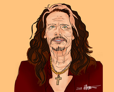 Steven Tyler caricature graphic design illustration people portrait
