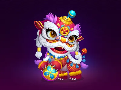 Lion dance ai art artwork celebration chinese new year design festival lion lion dance lunar new year traditional vector