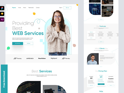 freebie: freelancer landing page design home homepage landing landing page landingpage site web web design webdesign website