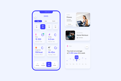 Fitness App app application digital dribbble fitness healthy inspiration light mobile neomorphism sport ux workout