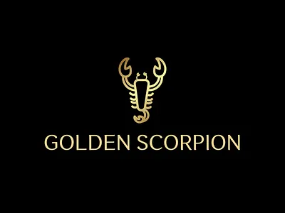 Logo with Golden Scorpion | Turbologo animals brand design branding design golden graphic design illustration logo logo design luxury premium scorpion typography ui ux vector