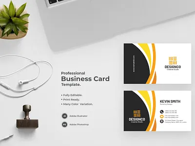 Professional Business Card-03 design flat design modern design professional business card professional design visiting card visiting card design visitingcard