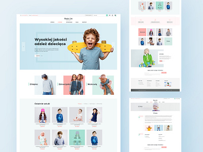 Hania i Jaś baby accessories baby clothes baby clothing childrens clothing childrens clothing store concept design ecommerce layout presta shop web design webdesign website