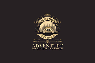 Off road car logo template automobile