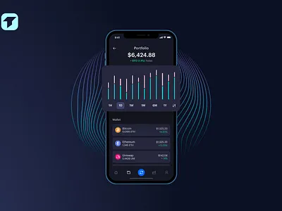 TYCHE - Crypto Investment Wallet 2021 trends app app design bitcoin crypto crypto investment crypto wallet cryptocurrency cryptocurrency app dark theme design dribbble shot minimal mobile app ui ui design ux ux design ux ui web