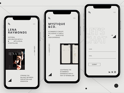 Portfolio Concept 2 best shot case study clean concept contact page design figma interface minimal mobile modern portfolio project simple ui uxui work