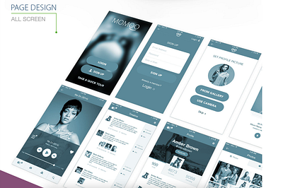 MOMO Social Media App Design app branding design graphic design illustration logo typography ui ux vector