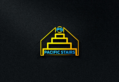 Pacific Stairs Logo logo logo design logo designer minimal logo modern logo pacific stairs logo ps logo sp logo stairs logo