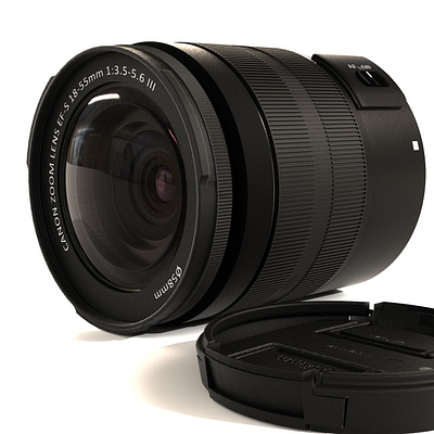 Canon Lens 3D Render