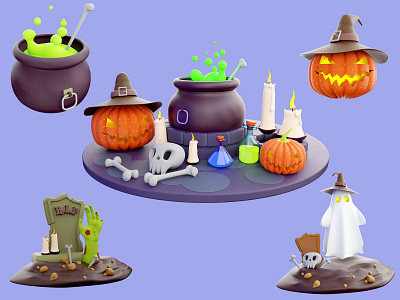 halloween !!! 3d graphic design halloween logo ui