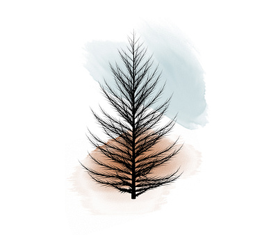 Hot & Cold art design minimal photoshop tree vector