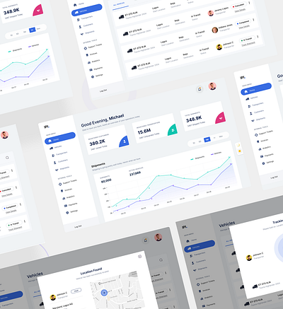 Logistics Management Dashboard (Light) admin admin app admin web app courier management dailui dashboard design logistics logistics app logistics dashboard logistics web app tracking tracking admin tracking dashboard ui ux uxui