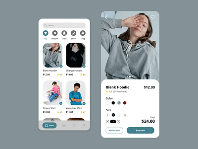 E-commerce mobile design - Dailyui 012 practice 012 clothes commerce daily dailyui e commerce mobile design shop online shopping shopping design store design ui ui design uiux ux