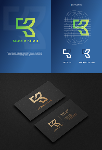 Sejuta Kitab Logo branding design graphic design illustration logo retro vintage