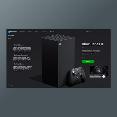 Xbox Series X clean design ui ui design ux ux design web design