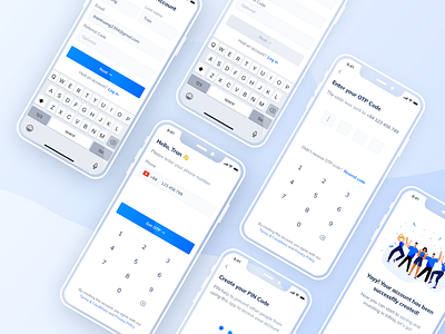 Infina App - Create New Account account app blue create design fintech infina invest investment investments login mobile app new register signin signup