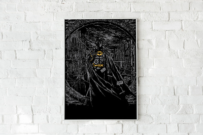 Batman art colour design graphic design illustration line poster print vector