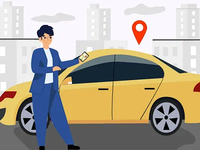 Vector illustration for location mobile app adobe illustrator app branding character design graphic design illustration location logo mobile app simple social sticker taxi texture type ui uiux vector vintage