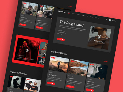 MuviTime Film Website channel film homepage landing landing page movie stream streaming tv ui design uiux video web design website