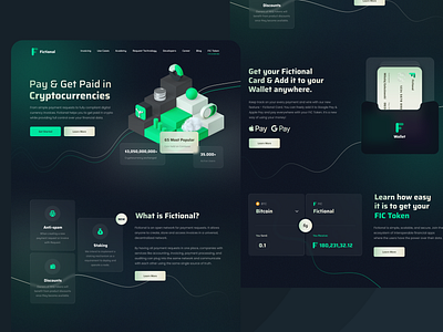 🌟 Cryptocurrency Coin Token Landing Page best design challenge coin crypto cryptocurrency daily ui design glass glassmorphism gradient green token ui ui ux ui design user interface