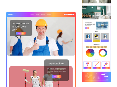 Painter Website User Interface(UI) Design & Layout landingpage uidesign uiux uxdesign webdesign webdevelopment webpage webredesign website webtemplate