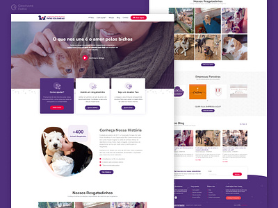 Site Para ONG Pets ui website