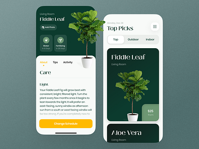 Vera Plant Growing App - Redesign app app design eco ecommerce flower garden green growbox growing app indoor light mobile mobile app plant planting ronas it stats store ui ux