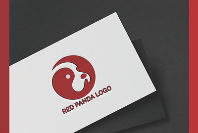 PANDA LOGO DESIGN business card corporate creative logo illustration logo logo design print ready red panda unique logo visitingcard