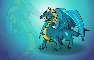 Blue Dragon Wings Fantasy Mythology Monster Legend Creature asian blue character china creature dragon fantasy game games legend legendary mascot monster mythology wild wings