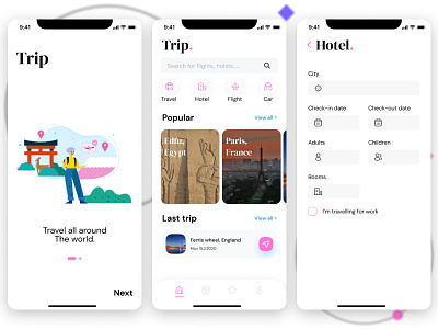 Trip. book booking design travel trip ui ui design uiux ux ux design