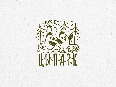eco park logo bird branding camp cartoon logo chick chicken eco forest graphic design illustration logo park recreation