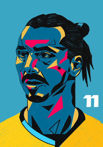 Ibrahimović face illustrated football player football player illustrated illustrated portrait illustration illustrator legend people portrait illustrated portrait illustration portraits procreate