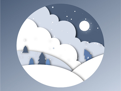 Snow design flatdesign flatdesignofsnow graphic design illustration minimal papercut effect snow snowland illustration snowyland ui vector winter illustration winter paper cutout effect winterseason